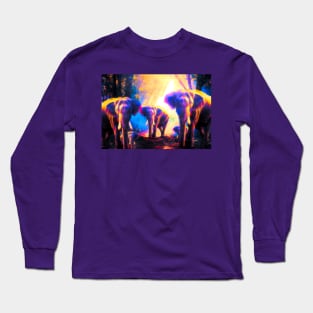 Elephants Family Long Sleeve T-Shirt